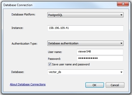 databaze connection vector